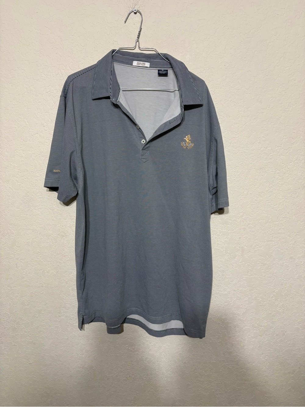 Napa Valley Short-Sleeve Polo with Embroidered Crest Eagle Vines golf course